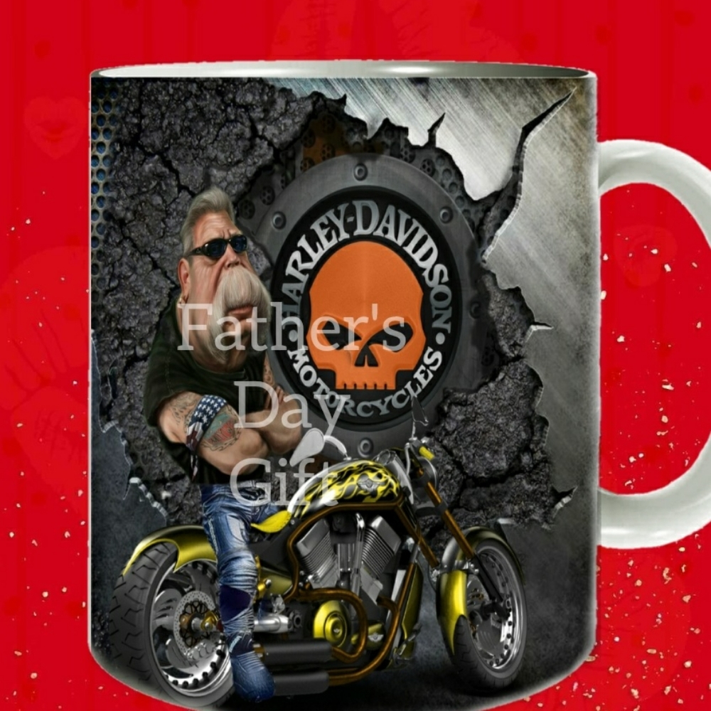 Harley Davidson best Biker dad ever cup